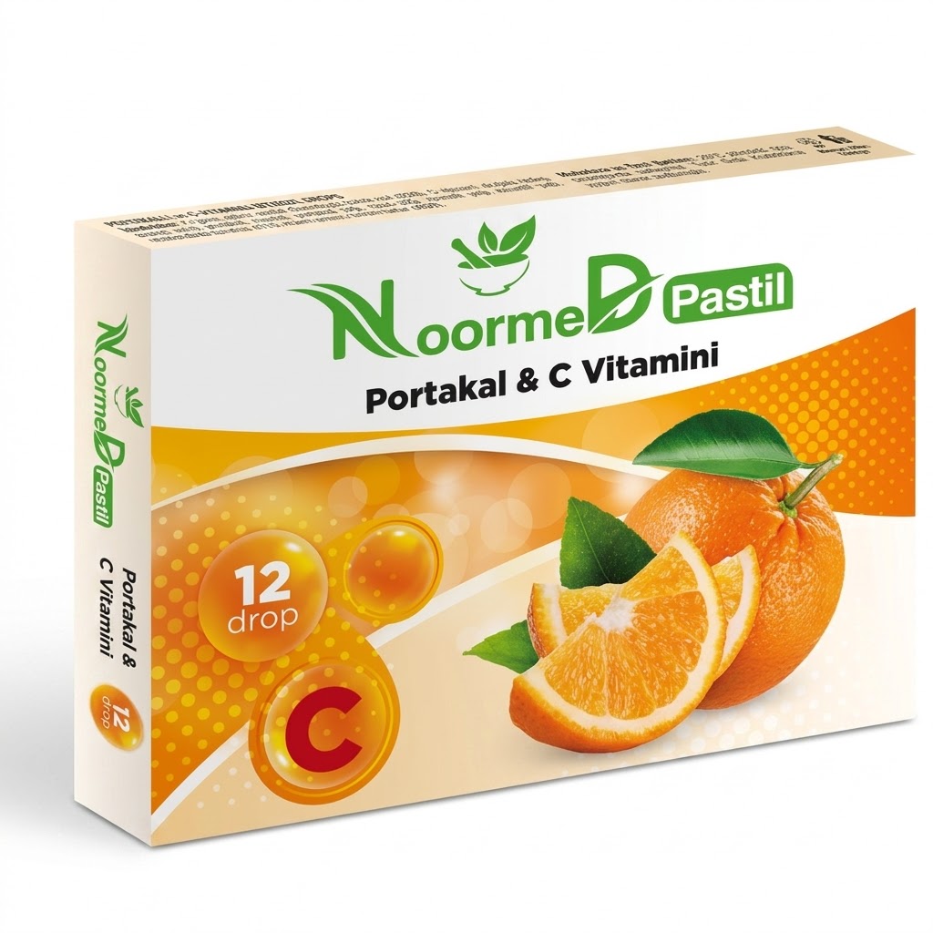 Noormed Boğaz Pastili Portakal & C Vitamini 12 Pastil