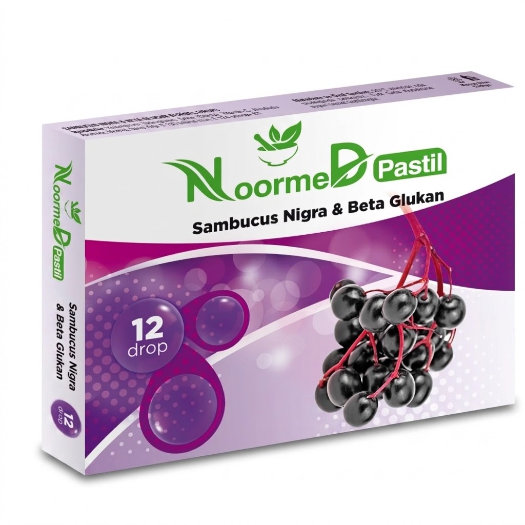 Noormed Boğaz Pastili Sambucus & Beta Glukan 12 Pastil